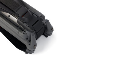 New DJI Mavic 3 drone on a white background when unpacking. DJI world leader developer and...