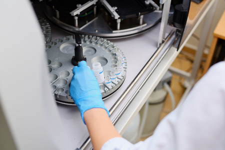 Laboratory immunoassay analyzer. Diagnosis of infectious diseases and allergic reactions. Prenatal screening. Analysis of the hormonal status.の写真素材