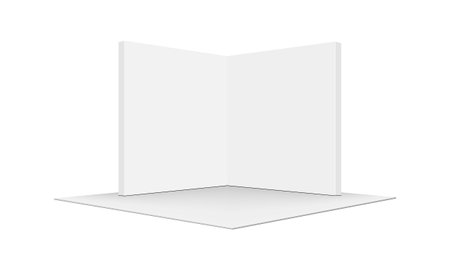 Corner Press Wall Isolated on White Background. Vector Illustrationのイラスト素材