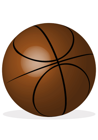 Vector drawing brown basket ball on white backgroundのイラスト素材