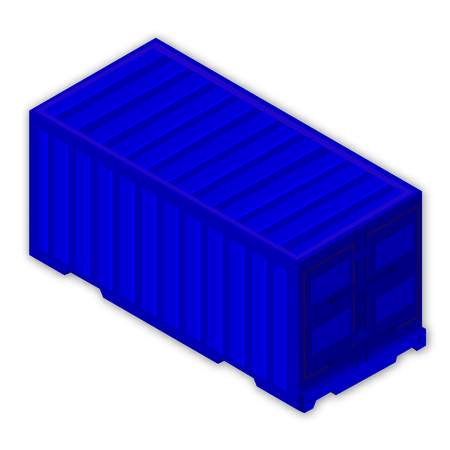 Isometric vector illustration container for logistics and transportation shipments isolated on white backgroundのイラスト素材