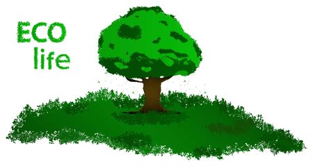 Vector drawing eco life, environmental protection of nature.のイラスト素材