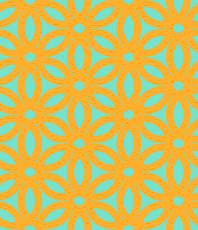 Colorful circles abstract seamless pattern. Retro nostalgic geometric vector background. Modern fashion print for fabric with groovy elements, funky textile designのイラスト素材