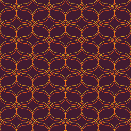Bright ogee seamless pattern. Abstract stylized vector background with scallop shape motifs and wavy...