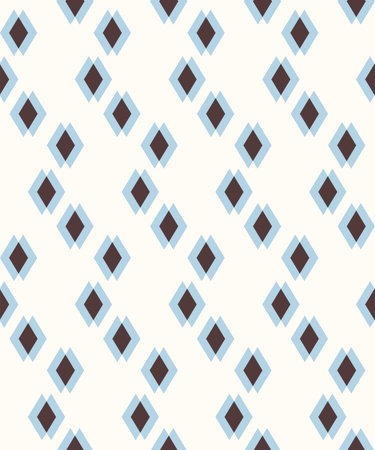 Abstract geometric seamless pattern. Fashion vector print for fabric with diamondsのイラスト素材