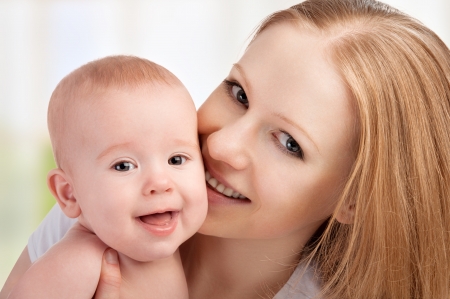 happy family. mother and little babyの写真素材