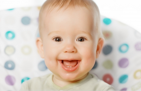 A cheerful happy baby smilingの写真素材