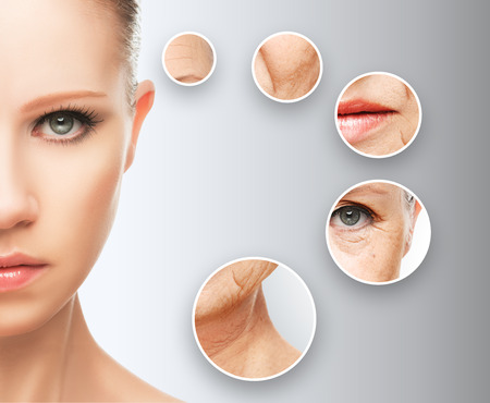 beauty concept skin aging. anti-aging procedures, rejuvenation, lifting, tightening of facial skin, restoration of youthful skin anti-wrinkle beauty concept skin aging. anti-aging procedures, rejuvenation, lifting, tightening of facial skin, restoration of youthful skin anti-wrinkle