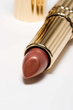 Close shot of isolated lipstick on white backgroundの写真素材