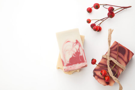Spa set - handmade rose organic soap, dried rose flowers, and rosehips. Best suited for relaxing and...