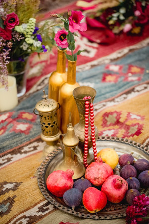 two lovers wedding couple husband wife love nature honeymoon love-story bouquet of flowers