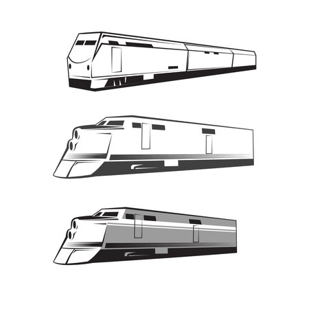 train icon, simple illustrationのイラスト素材