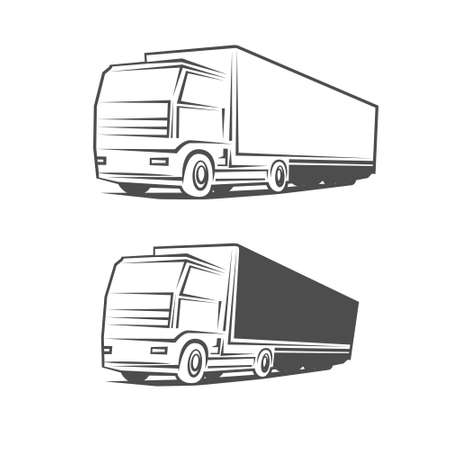 truck design template, simple vector illustrationのイラスト素材