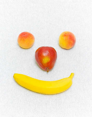smiling smiley fresh fruitの写真素材