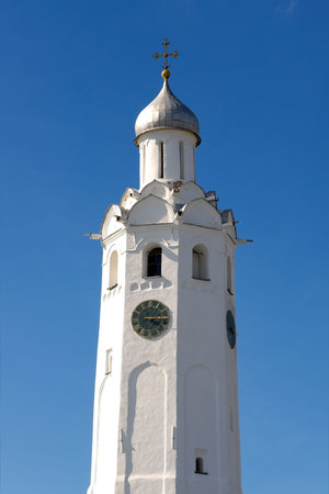 Clock tower 17 th c. (Novgorod Kremlin, Veliky Novgorod, Russia)の写真素材