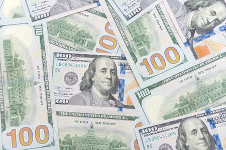 banknotes one hundred dollars.の写真素材