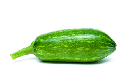 ripe zucchini isolated on a white background. horizontal photo.の写真素材