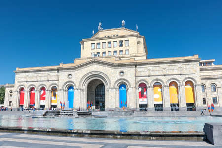 Yerevan. Armenia: Museum of History and National Gallery of Armenia, Republic Square. horizontal photo.のeditorial素材