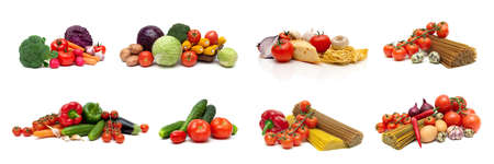 fresh food on a white background. horizontal photo.の写真素材