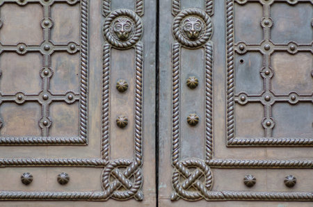 The ancient street gate of the architectの写真素材