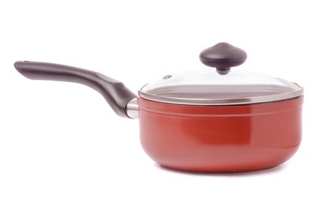 A pan of a ladle on a white background isolationの写真素材