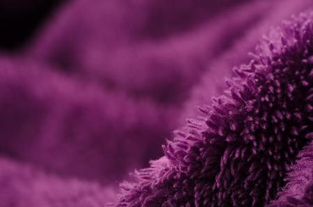 Fabric macro plaid warm cover towel blurred backgroundの写真素材
