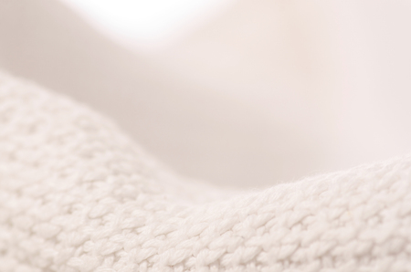 Wool fabric white macro photo light blurred backgroundの写真素材