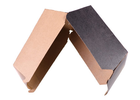 Box for a burger on a white background isolation