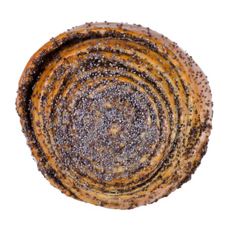 Bun with poppy on a white background isolationの写真素材