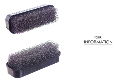 Brush for shoes black foam rubber set pattern on white background isolationの写真素材
