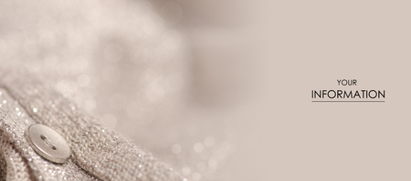 Fabric macro blouse silver button pattern blurred backgroundの写真素材