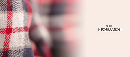 Shirt in a cage fabric macro photo pattern blurred backgroundの写真素材