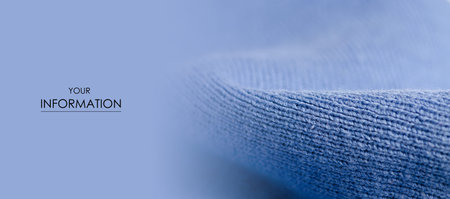 Blue cloth clothing textile material fabric macro pattern backgroundの写真素材