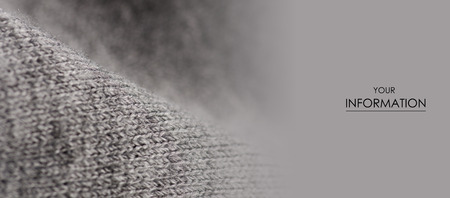 Gray fabric clothing texture textile fabric macro pattern backgroundの写真素材