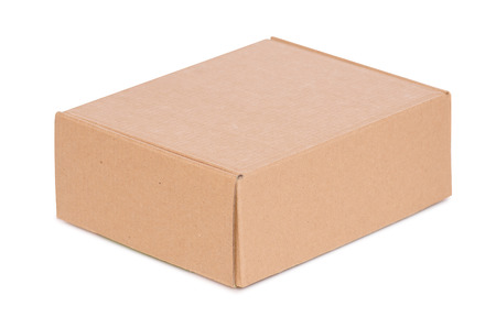Box cardboard pack on white background isolationの写真素材