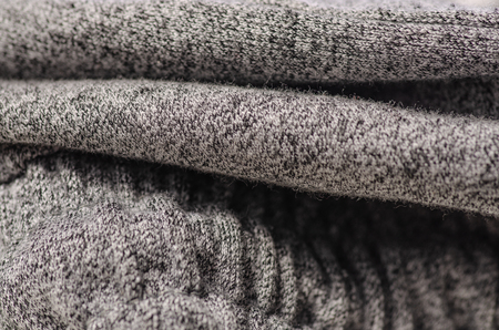 Cloth textile material fashion gray macro backgroundの写真素材