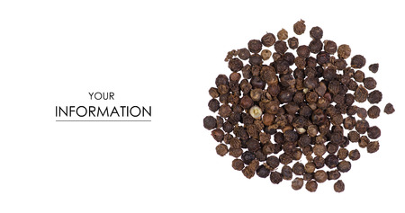Black pepper peas pattern on a white background isolationの写真素材
