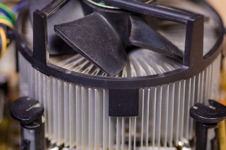 cooler radiator processor macro photo blurred backgroundの写真素材