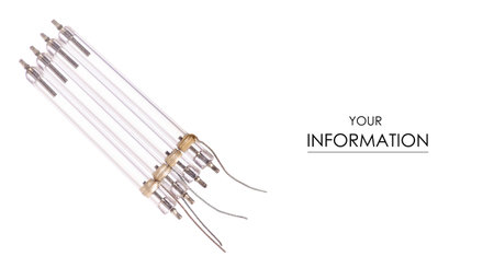 Lamp pulse for flash pattern on a white background isolation