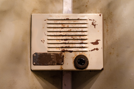 selector connection in poor condition old elevatorの写真素材