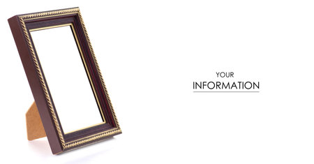 Photo frame pattern on white background isolation