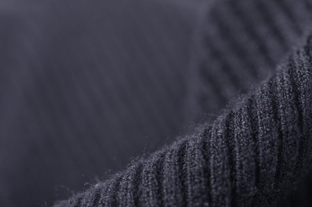 Black sweater fabric textile material texture macro blur background