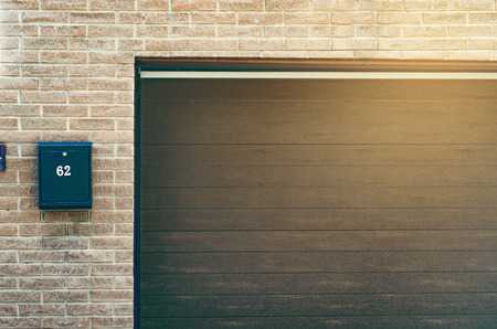 The house entrance to the garage sun nature modernの写真素材