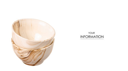 The bowls pattern on white background isolationの写真素材