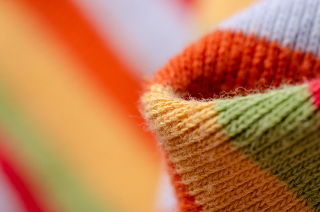Colorful multi color fabric texture material cloth on blur backgroundの写真素材