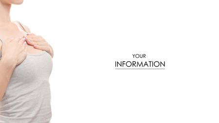 Female breast disease mammal health pattern isolated on white background.の写真素材