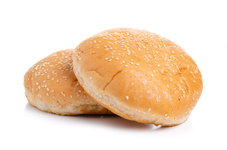Buns for burger on white background isolationの写真素材