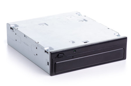 CD rom technology on white background isolation