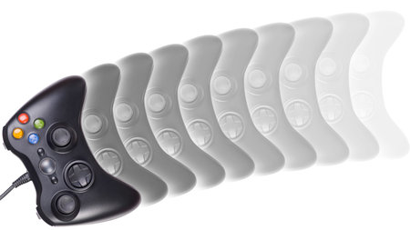 Gamepad equipment play pattern isolated on a white background