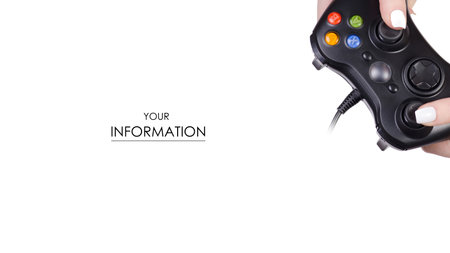 Gamepad in hand pattern isolated on a white background